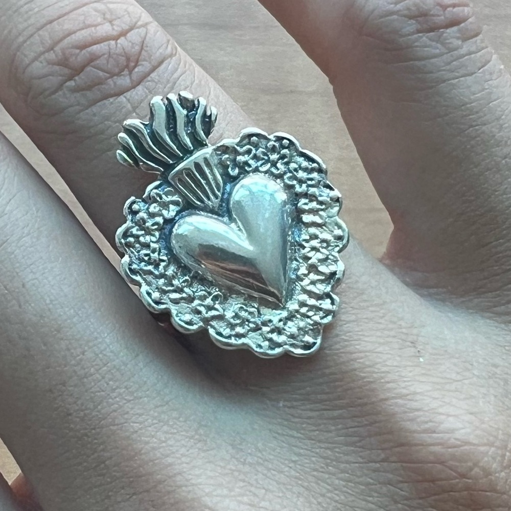 925 heart ring